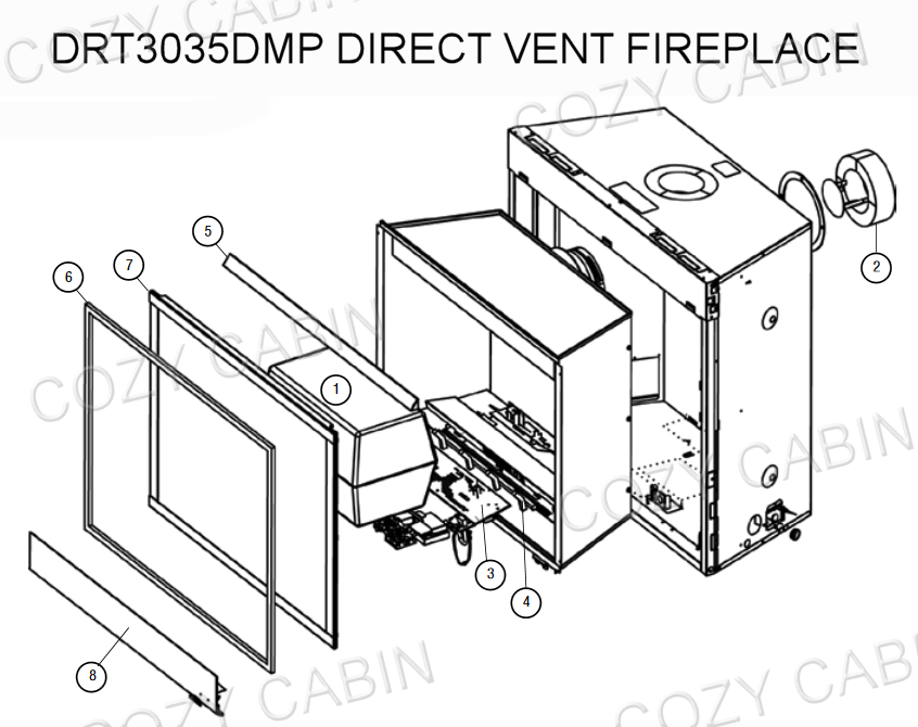 Superior DRT 3000 Series Duel Flue Direct Vent Millivolt Control LP Gas Fireplace  (DRT3035DMP) #DRT3035DMP